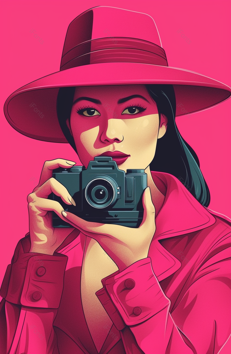 拿相机拍照母亲节时尚背景图,插画/手绘图,插画/手绘图库,插画/手绘图下载,插画/手绘